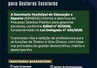 PROCESSO SELETIVO PARA GESTORES ESCOLARES