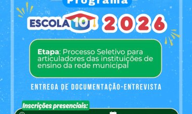 INÍCIO DAS ATIVIDADES PROGRAMA ESCOLA 10
